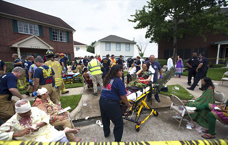 Durante un evento religioso indio en Houston